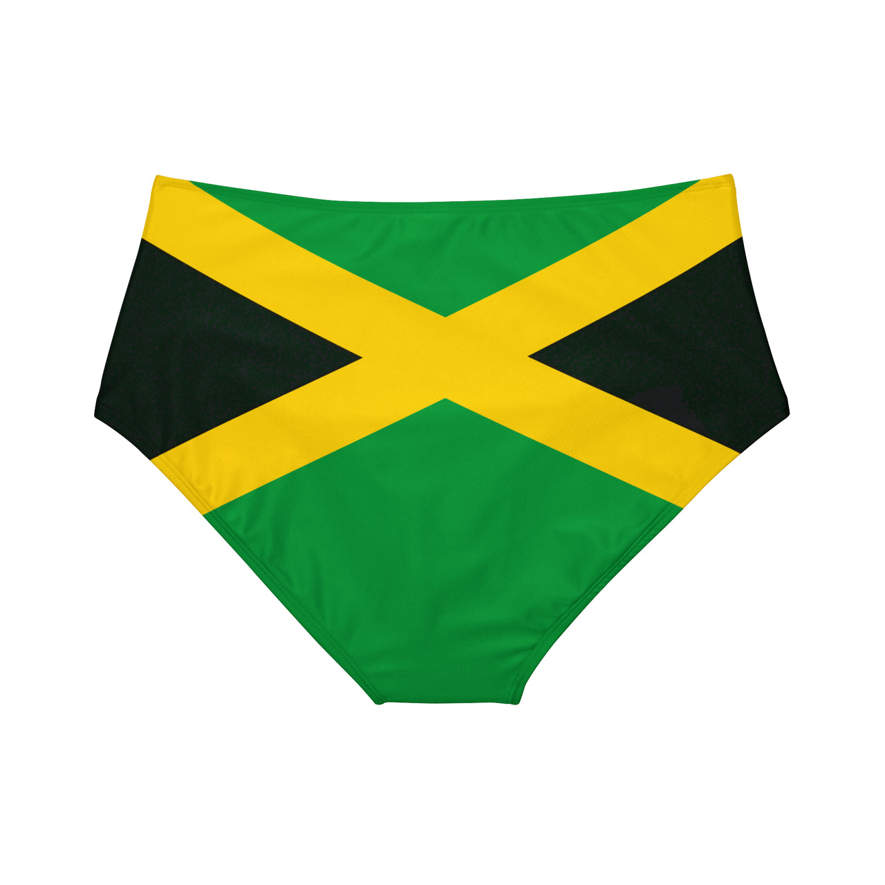 Jamaican Flag High-Waist Hipster Bikini Bottom (AOP)