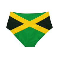 Thumbnail for Jamaican Flag High-Waist Hipster Bikini Bottom (AOP)