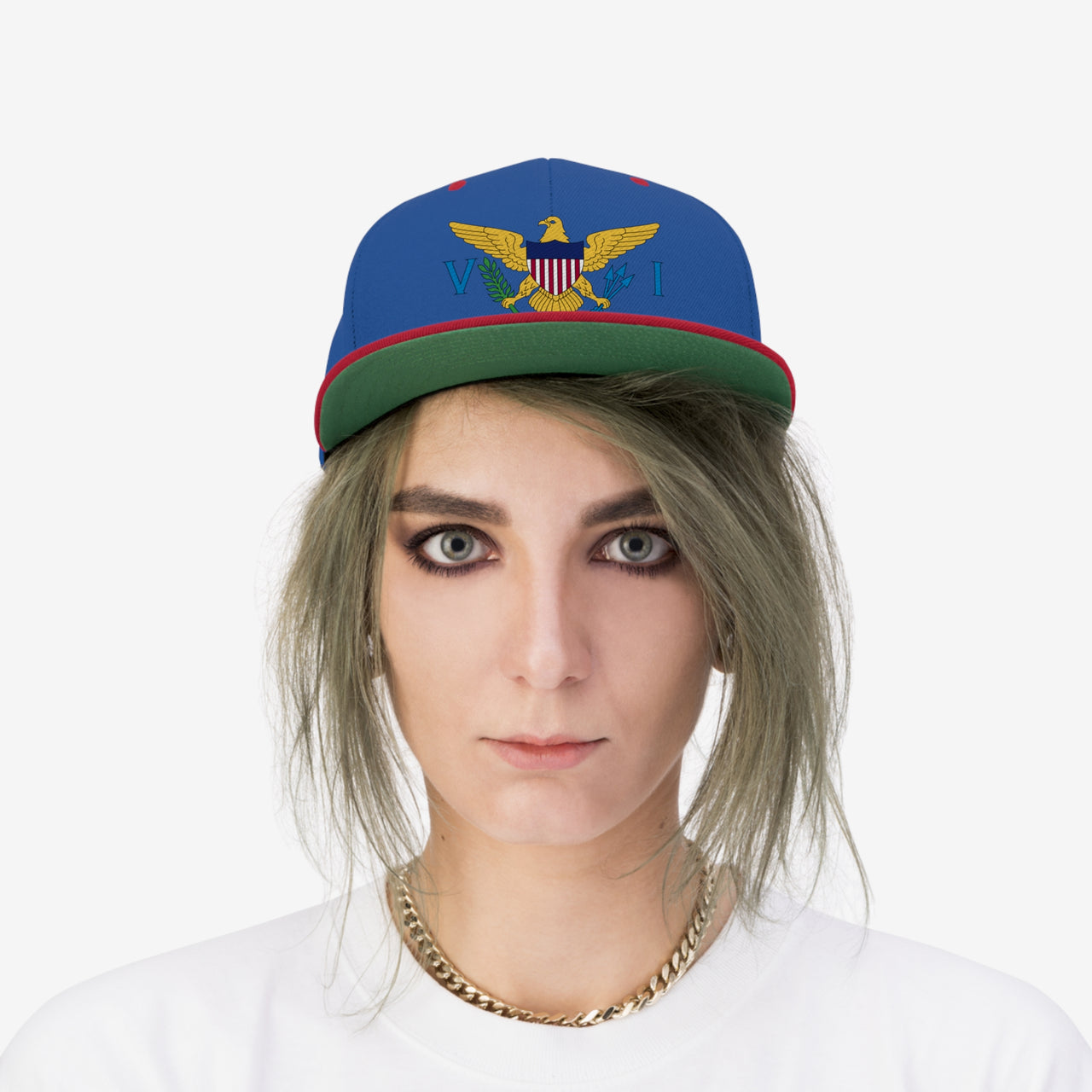 Virgin Islands Flag Unisex Flat Bill Hat