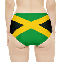 Thumbnail for Jamaican Flag High-Waist Hipster Bikini Bottom (AOP)