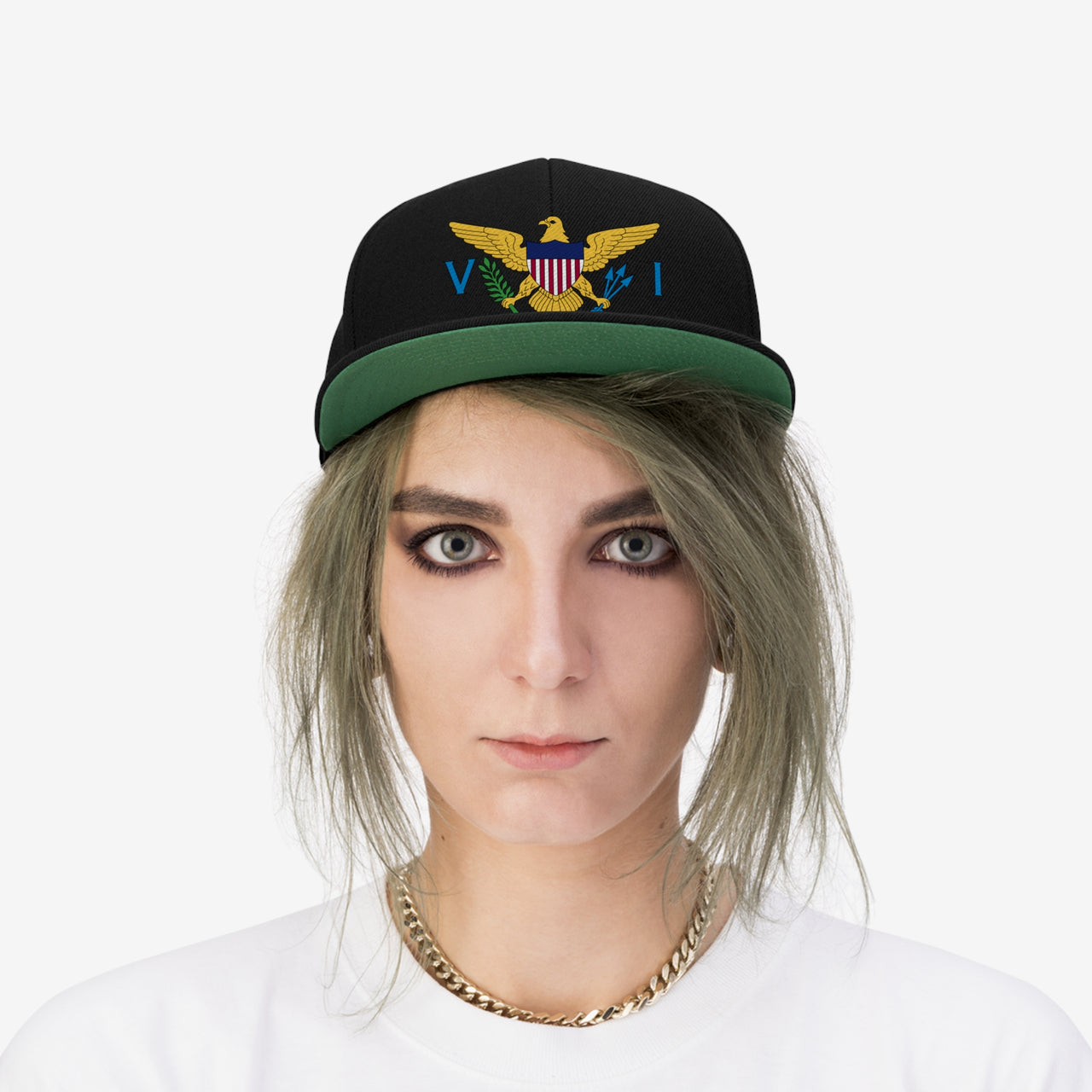 Virgin Islands Flag Unisex Flat Bill Hat