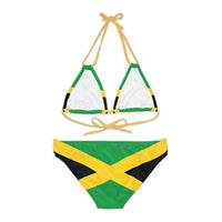 Thumbnail for Jamaican Flag Strappy Bikini Set (AOP)