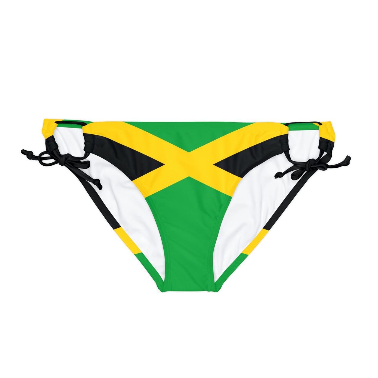 Jamaican Flag Loop Tie Side Bikini Bottom (AOP)