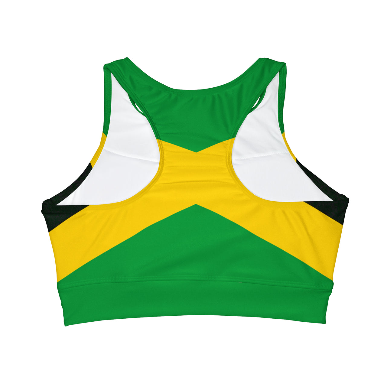 Jamaican Flag High Neck Crop Bikini Top