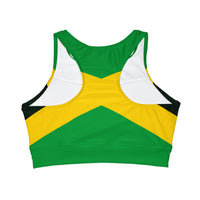 Thumbnail for Jamaican Flag High Neck Crop Bikini Top