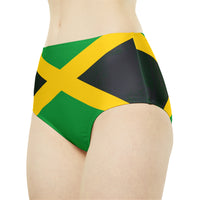 Thumbnail for Jamaican Flag High-Waist Hipster Bikini Bottom (AOP)