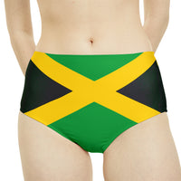 Thumbnail for Jamaican Flag High-Waist Hipster Bikini Bottom (AOP)