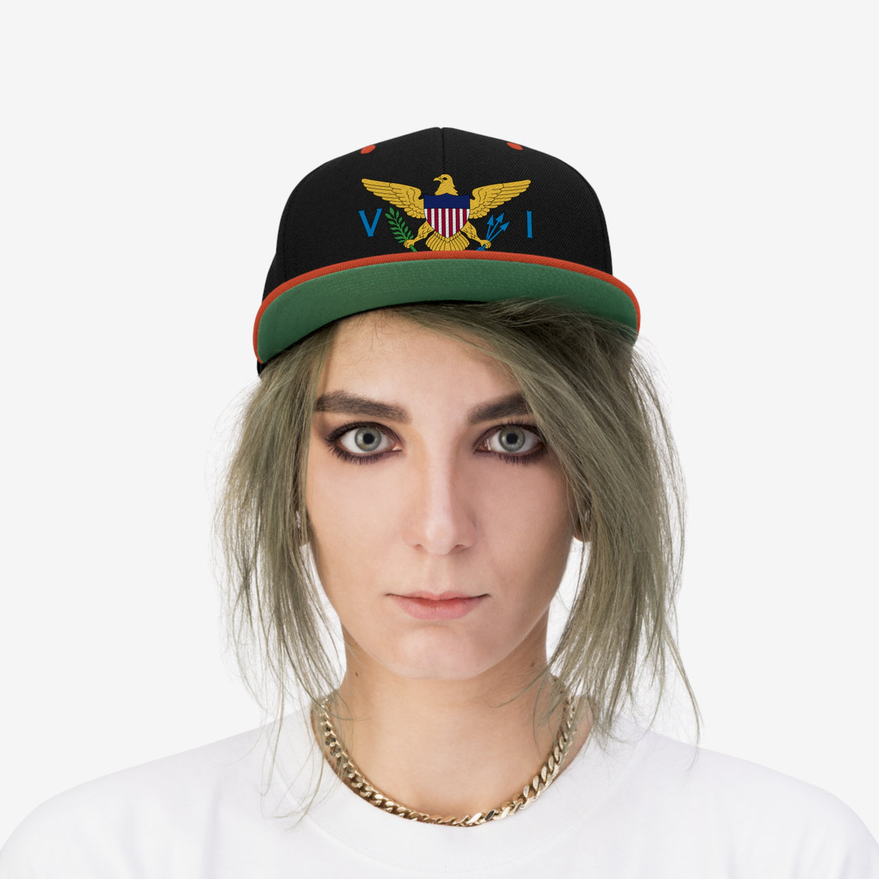 Virgin Islands Flag Unisex Flat Bill Hat