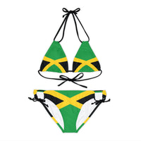 Thumbnail for Jamaican Flag Strappy Bikini Set (AOP)