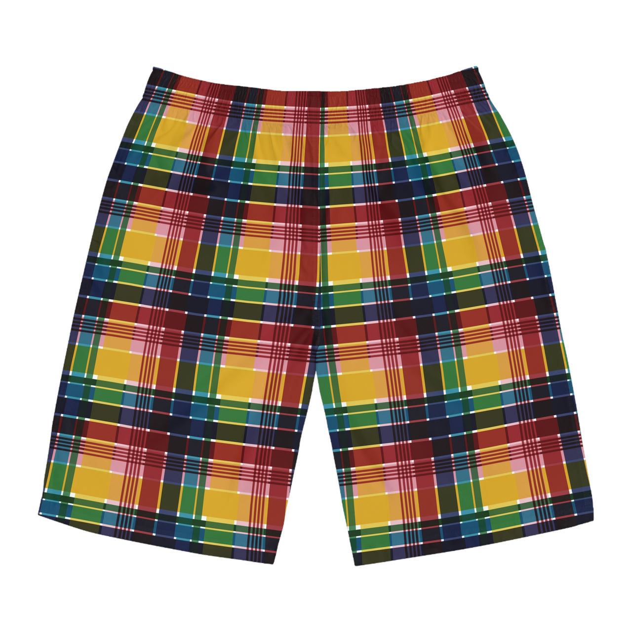 Virgin Islands Madras Men's Board Shorts (AOP)