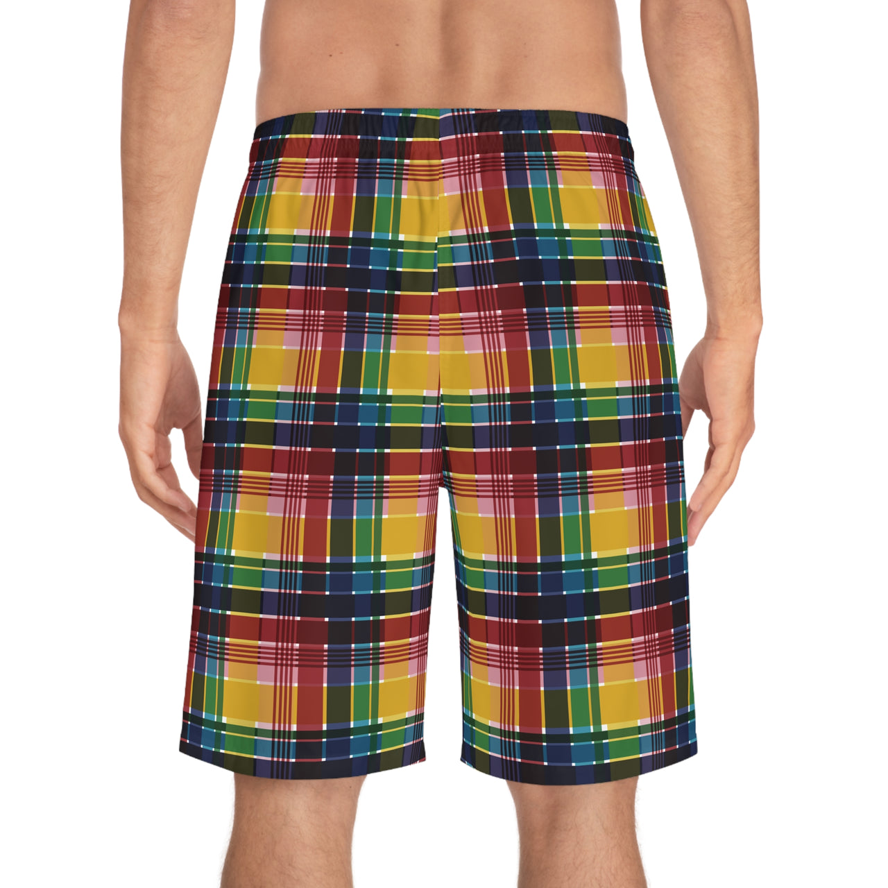 Virgin Islands Madras Men's Board Shorts (AOP)