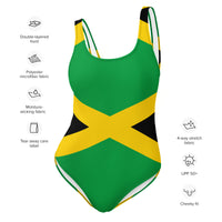 Thumbnail for Jamaican Flag One-Piece Swimsuit