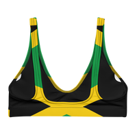 Thumbnail for Jamaican Flag Recycled padded bikini top