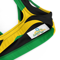 Thumbnail for Jamaican Flag Recycled padded bikini top