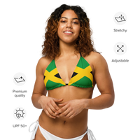 Thumbnail for Jamaica Flag string bikini top