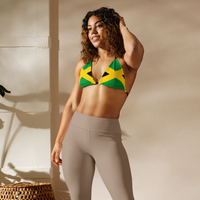 Thumbnail for Jamaica Flag string bikini top