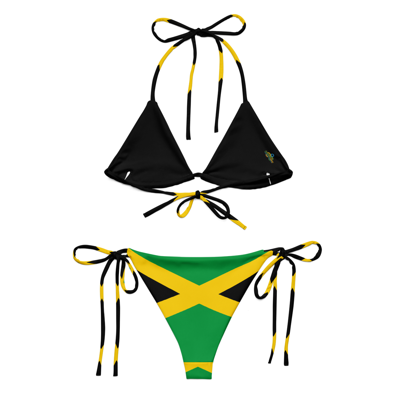 Jamaican Flag recycled string bikini