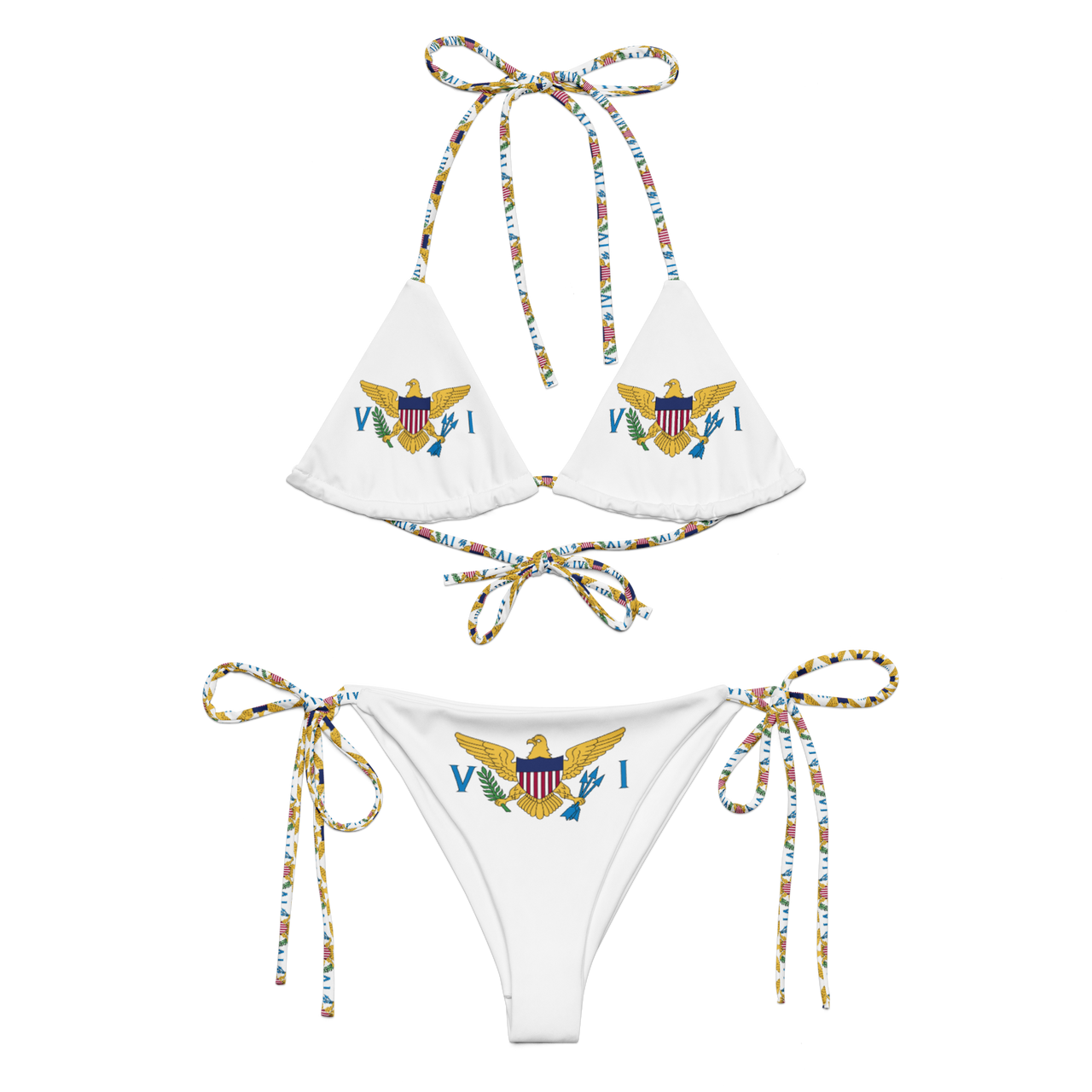 United States Virgin Islands Flag String Bikini