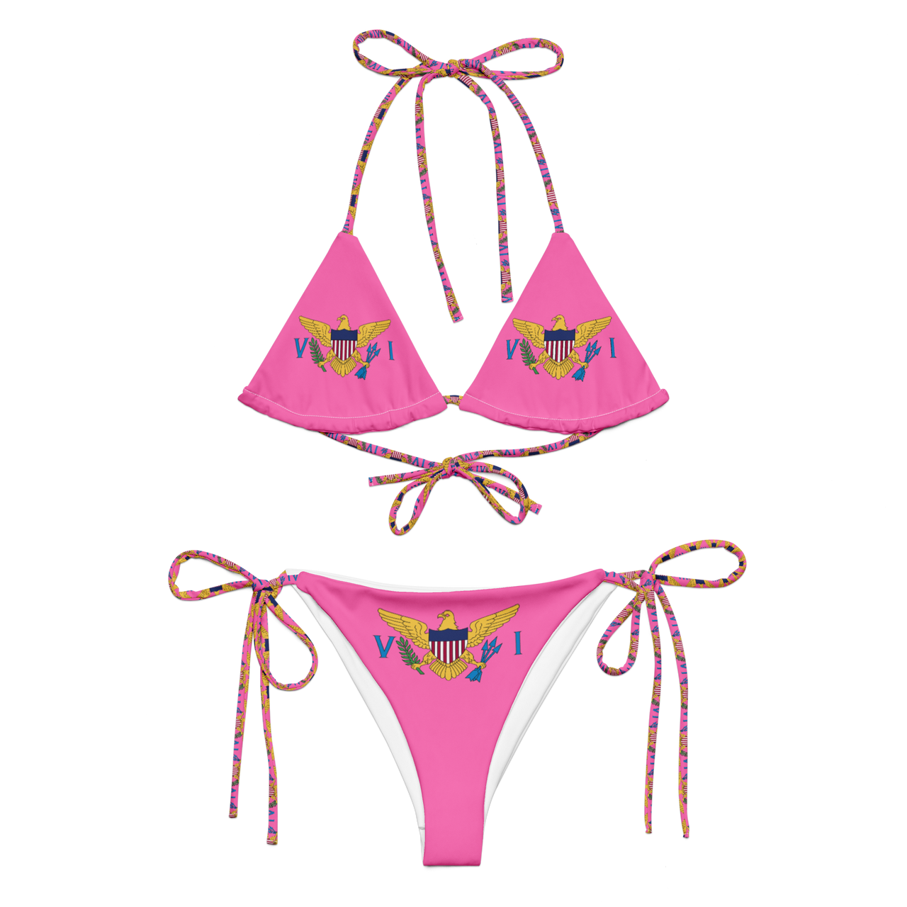 United States Virgin Islands Flag String Bikini