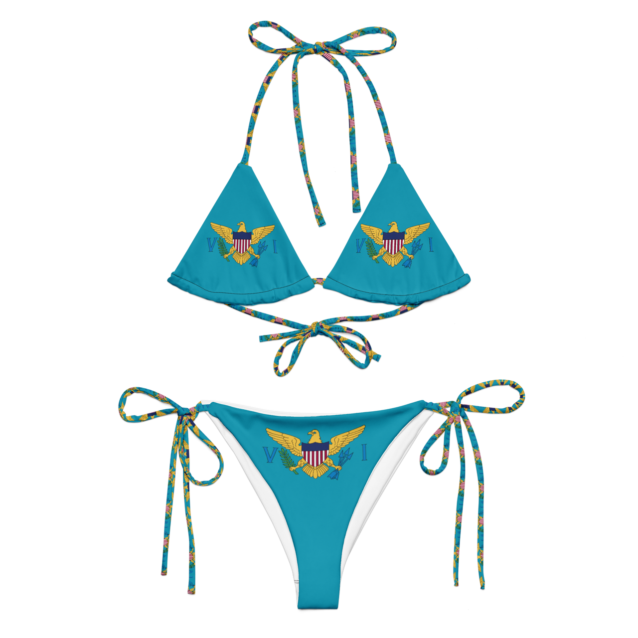 United States Virgin Islands Flag String Bikini