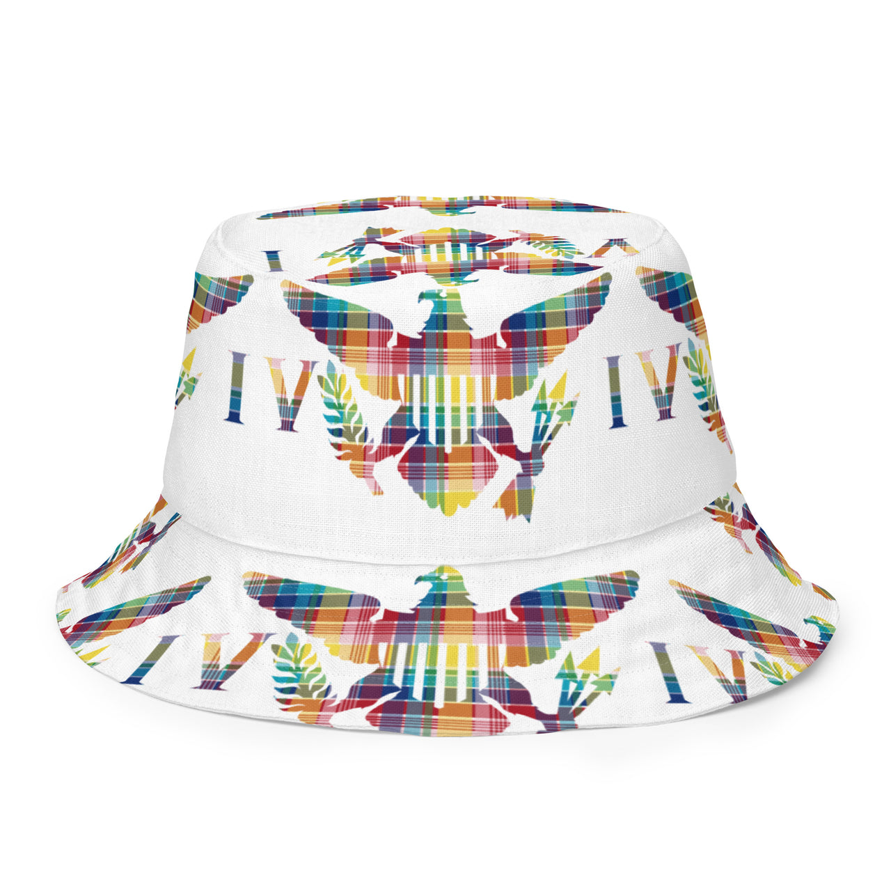 Virgin Islands Madras VI Flag Madras Reversible bucket hat