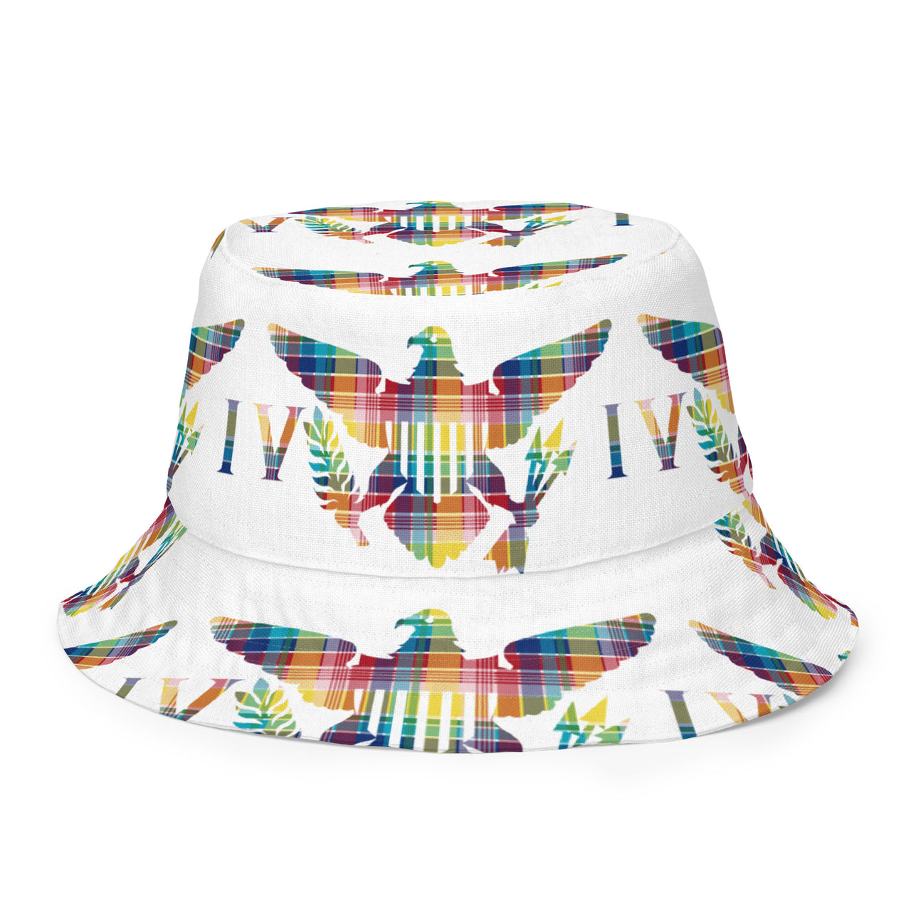 Virgin Islands Madras VI Flag Madras Reversible bucket hat