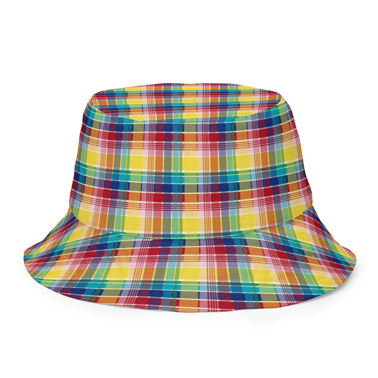 Virgin Islands Madras VI Flag Madras Reversible bucket hat