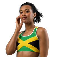 Thumbnail for Jamaican Flag Sports bra