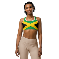 Thumbnail for Jamaican Flag Sports bra