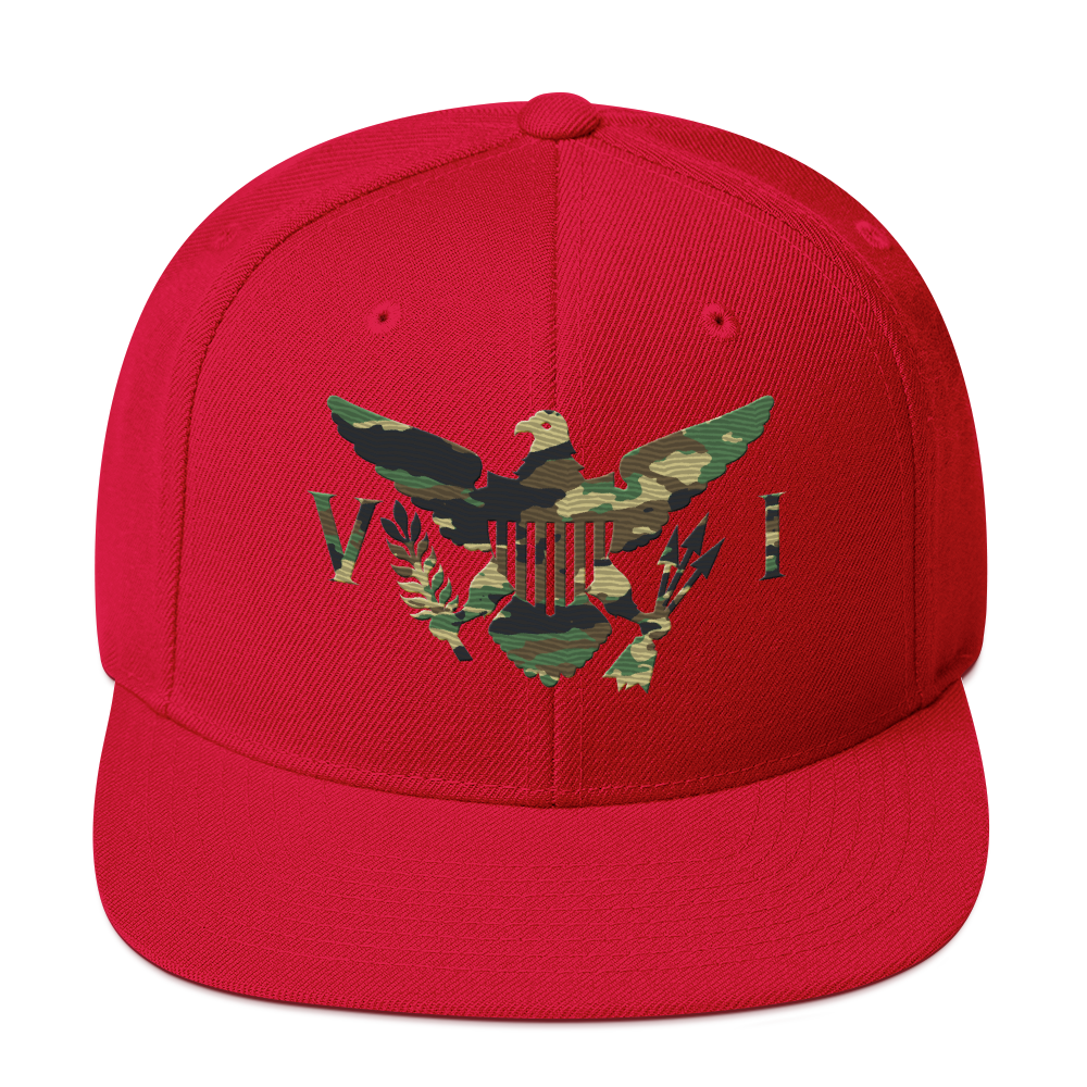 Virgin Islands Camo Flag Yupoong 6089M Snapback Hat