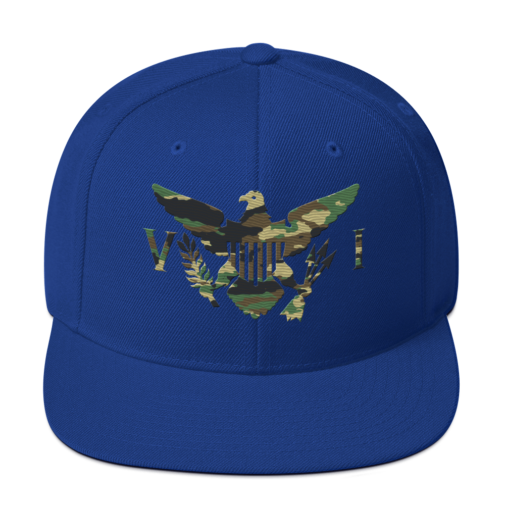 Virgin Islands Camo Flag Yupoong 6089M Snapback Hat