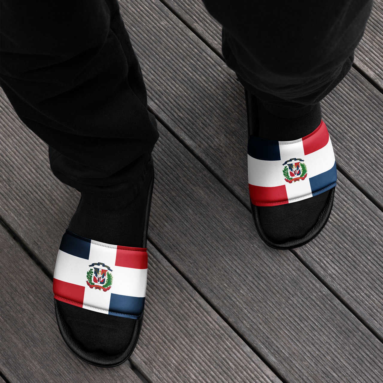 Dominican Republic Flag Men’s slides