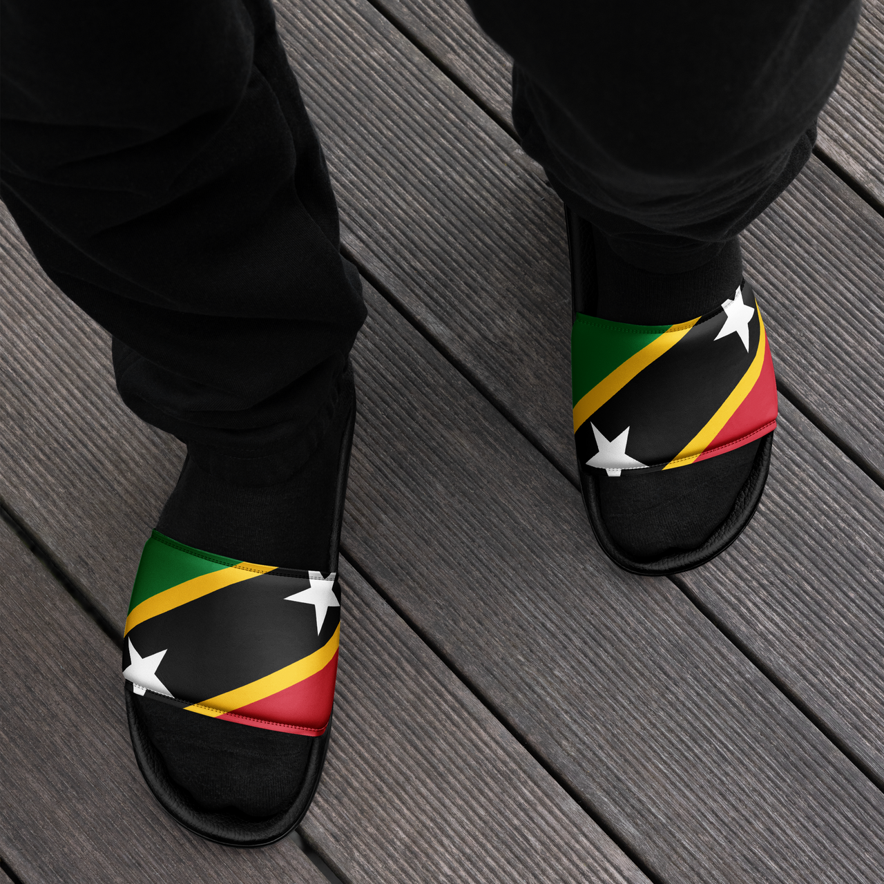 St. Kitts & Nevis Flag Men’s slides