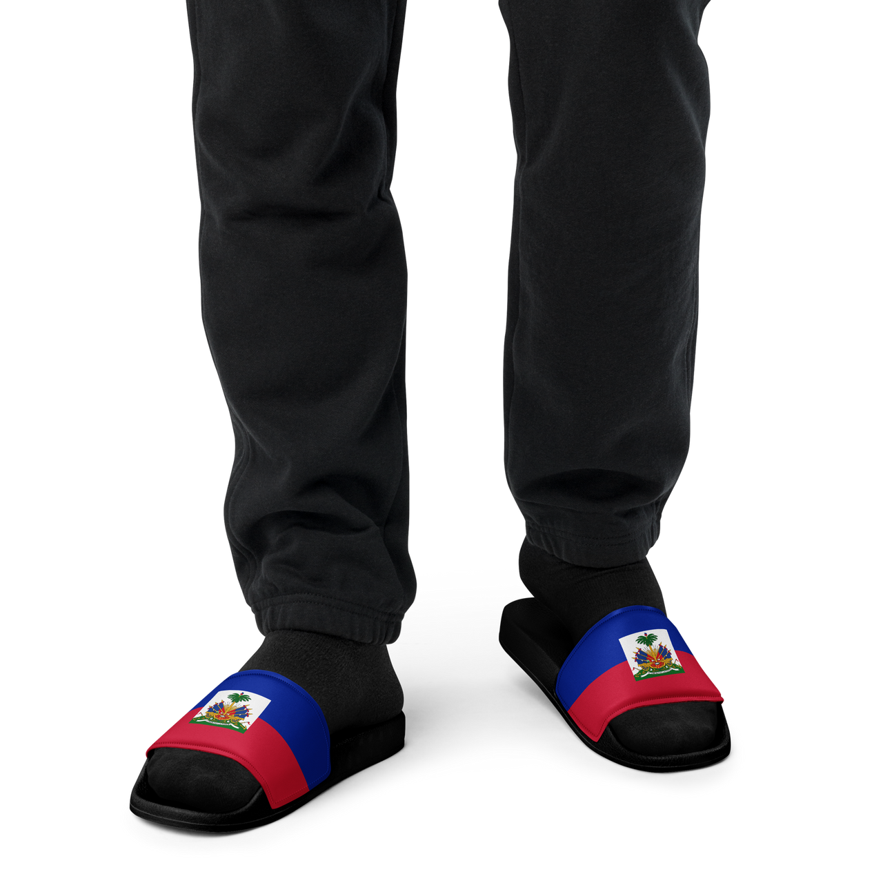 Haiti Flag Men’s slides