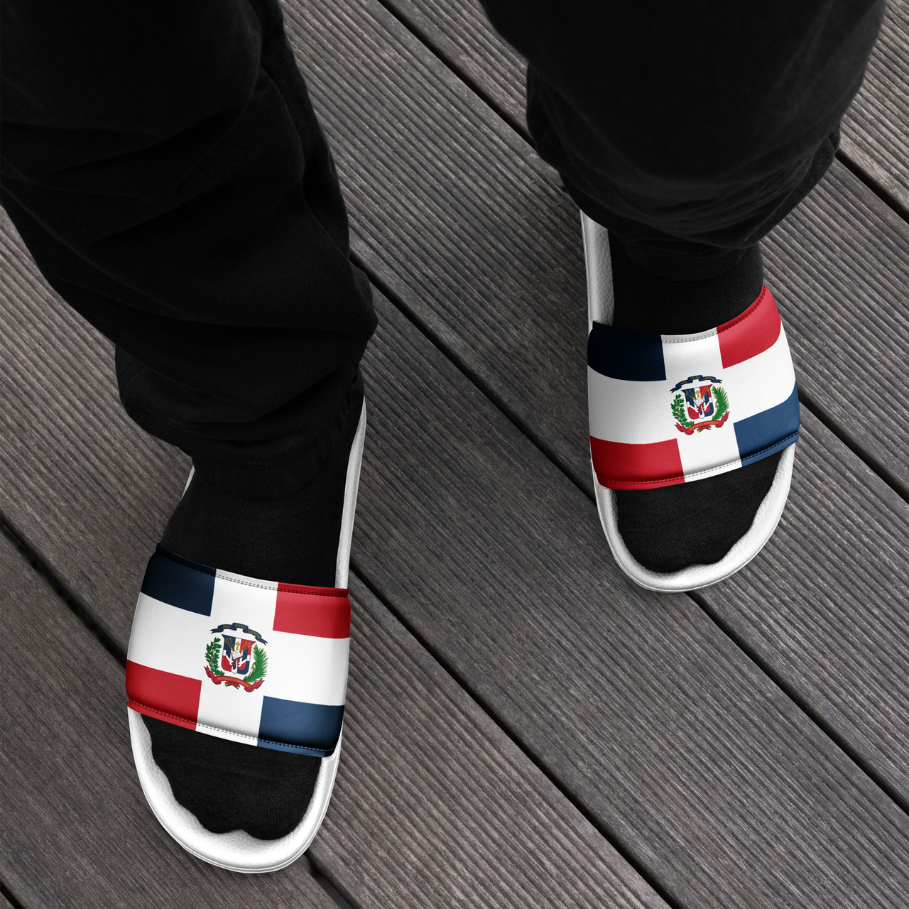 Dominican Republic Flag Men’s slides