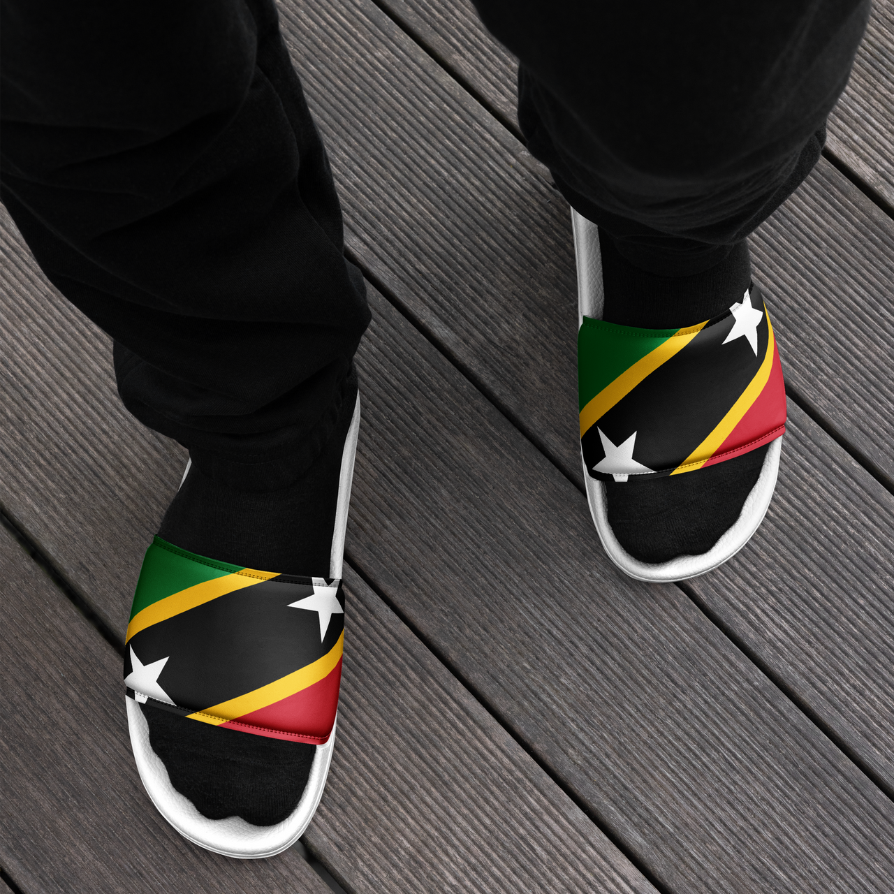 St. Kitts & Nevis Flag Men’s slides