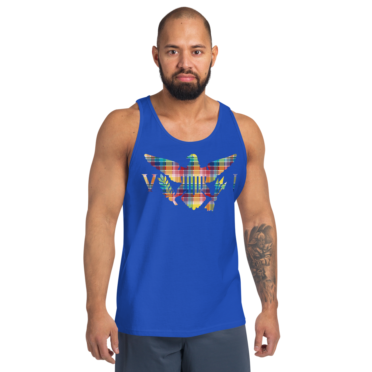 Virgin Islands Madras Flag Men's Tank Top