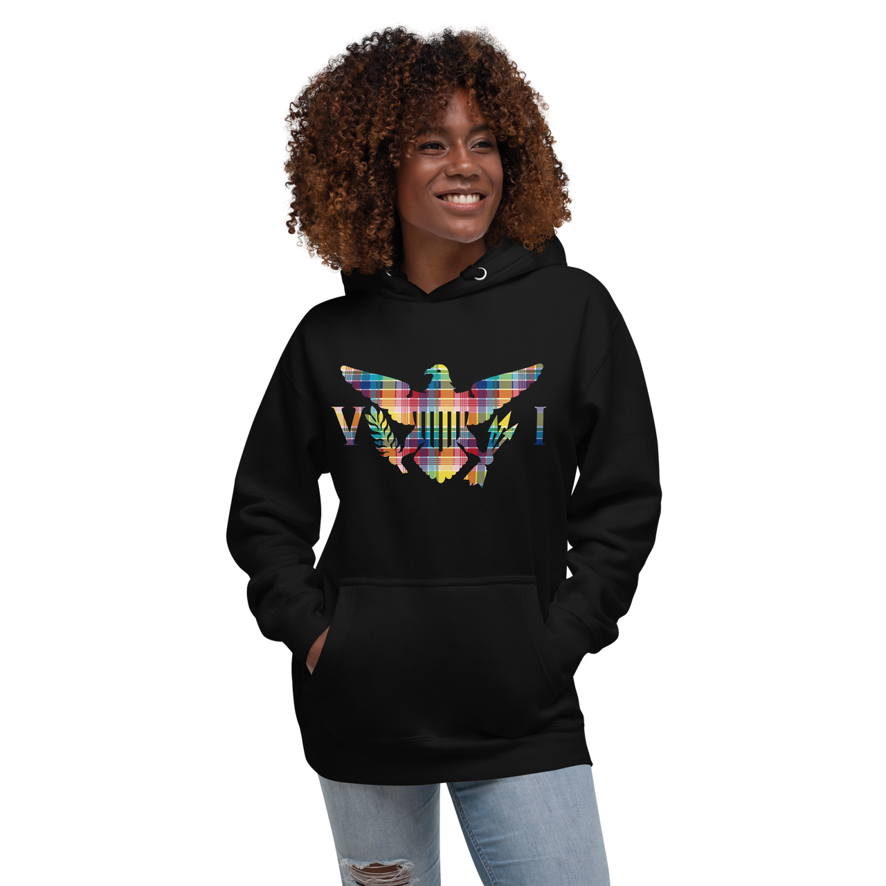 Virgin Is1lands Madras Flag Unisex Hoodie