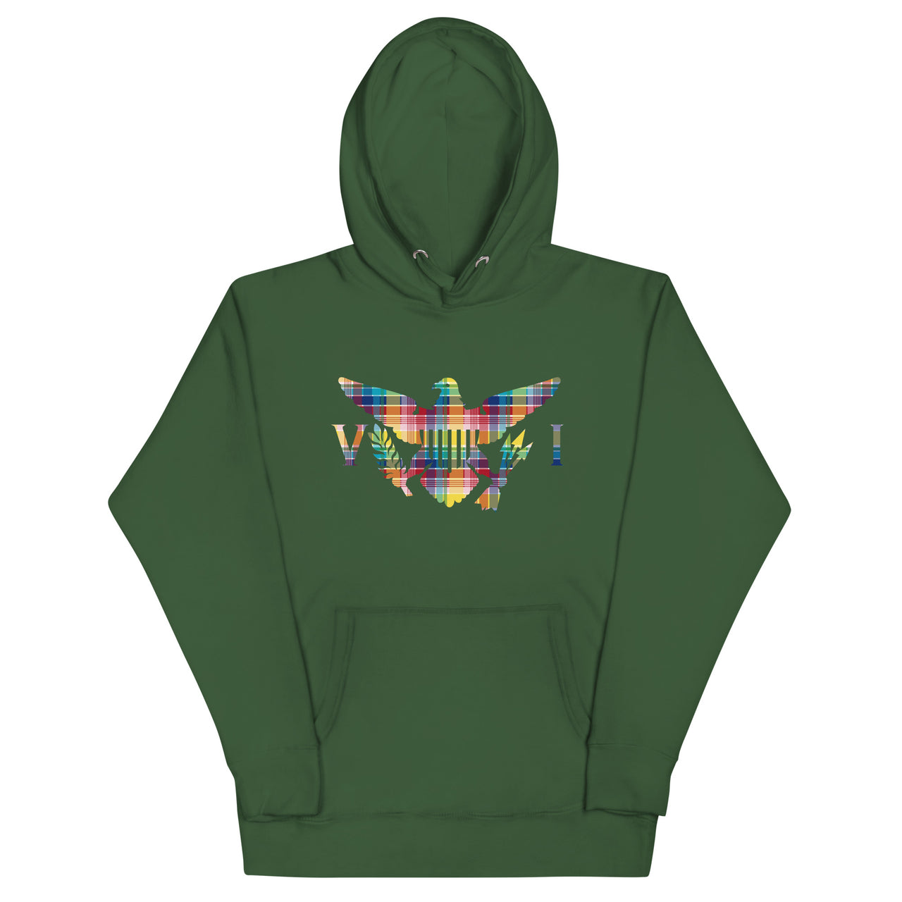 Virgin Islands Madras Flag Unisex Hoodie