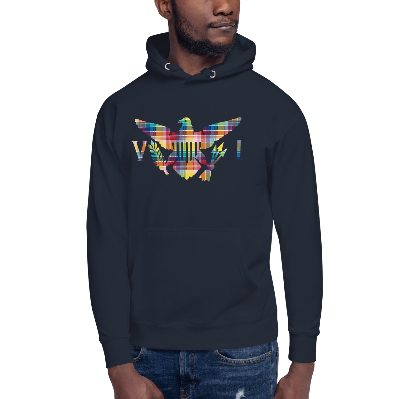 Virgin Is1lands Madras Flag Unisex Hoodie