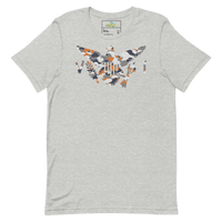 Thumbnail for Virgin Islands Flag Orange Grey White Camo Unisex t-shirt