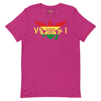 Thumbnail for Virgin Islands Ytes Gold Green Horizontal Flag Unisex t-shirt