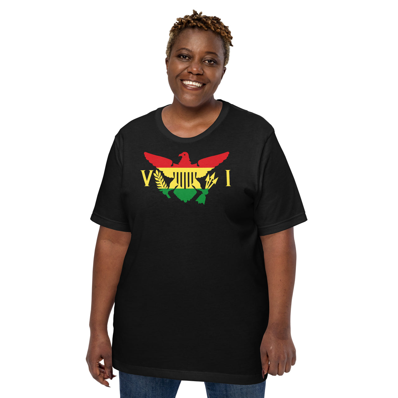 Virgin Islands Ytes Gold Green Horizontal Flag Unisex t-shirt