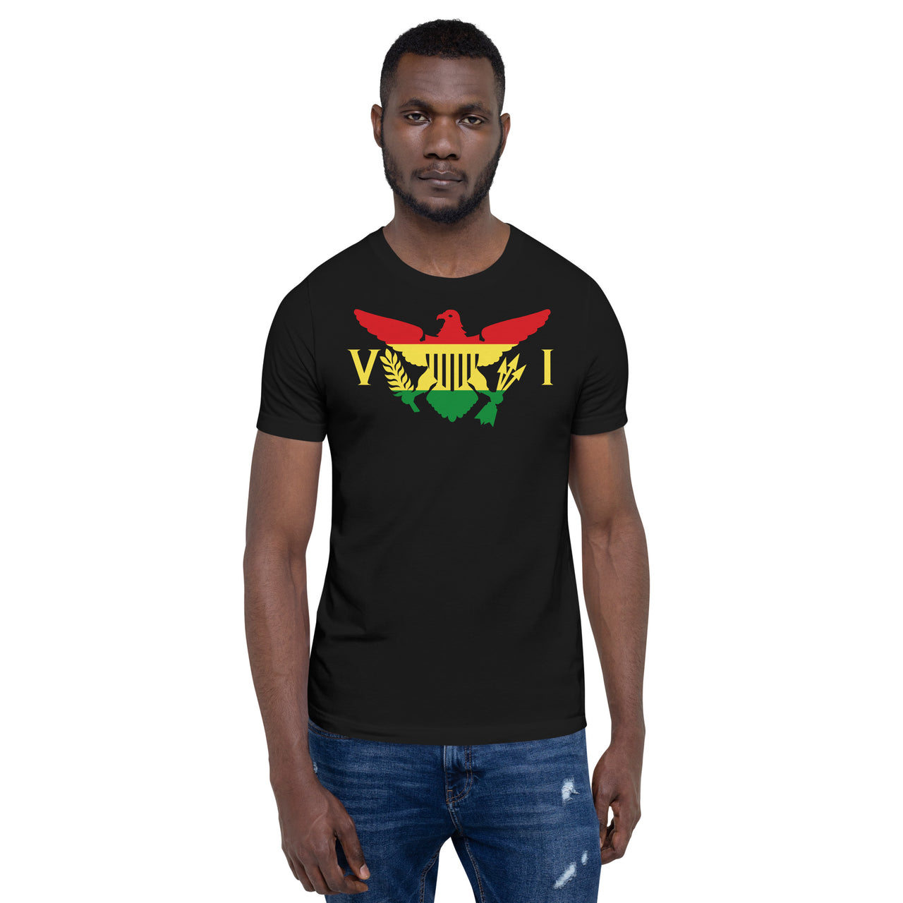 Virgin Islands Ytes Gold Green Horizontal Flag Unisex t-shirt