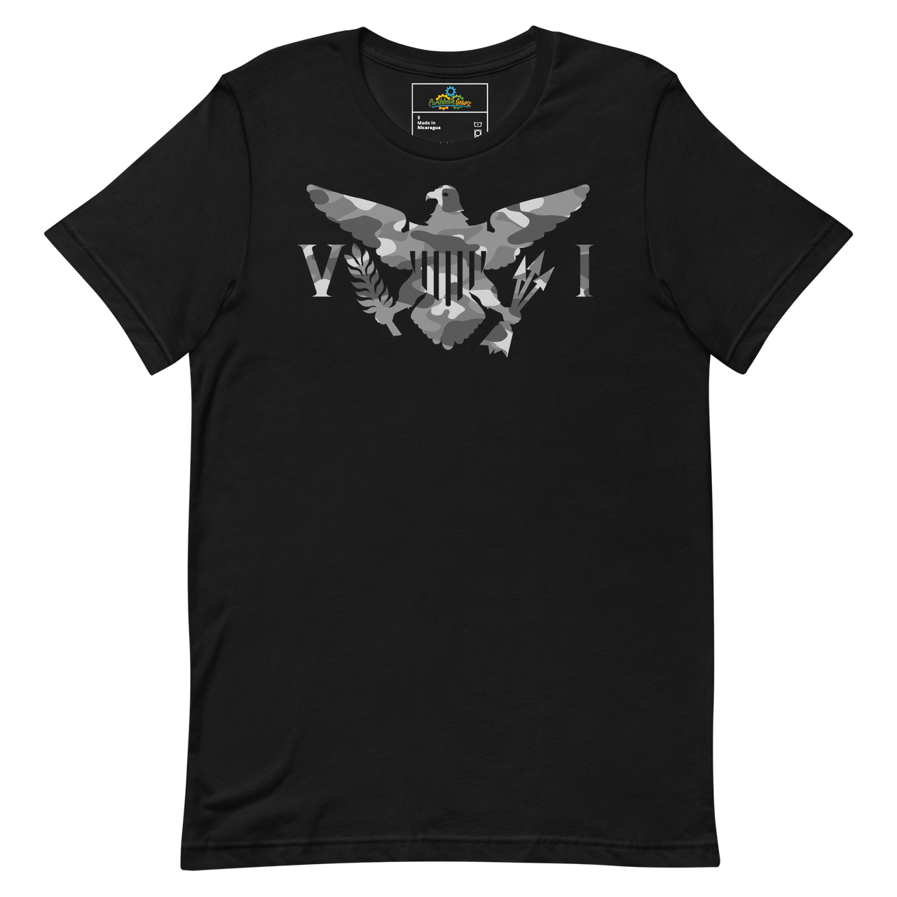 Virgin Islands Flag Snow Camo Unisex t-shirt