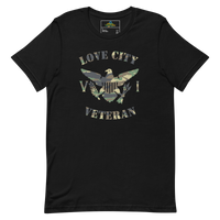 Thumbnail for Love City Veteran Green Camo Virgin Islands Flag Unisex T-Shirt