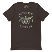 Thumbnail for Love City Veteran Green Camo Virgin Islands Flag Unisex T-Shirt