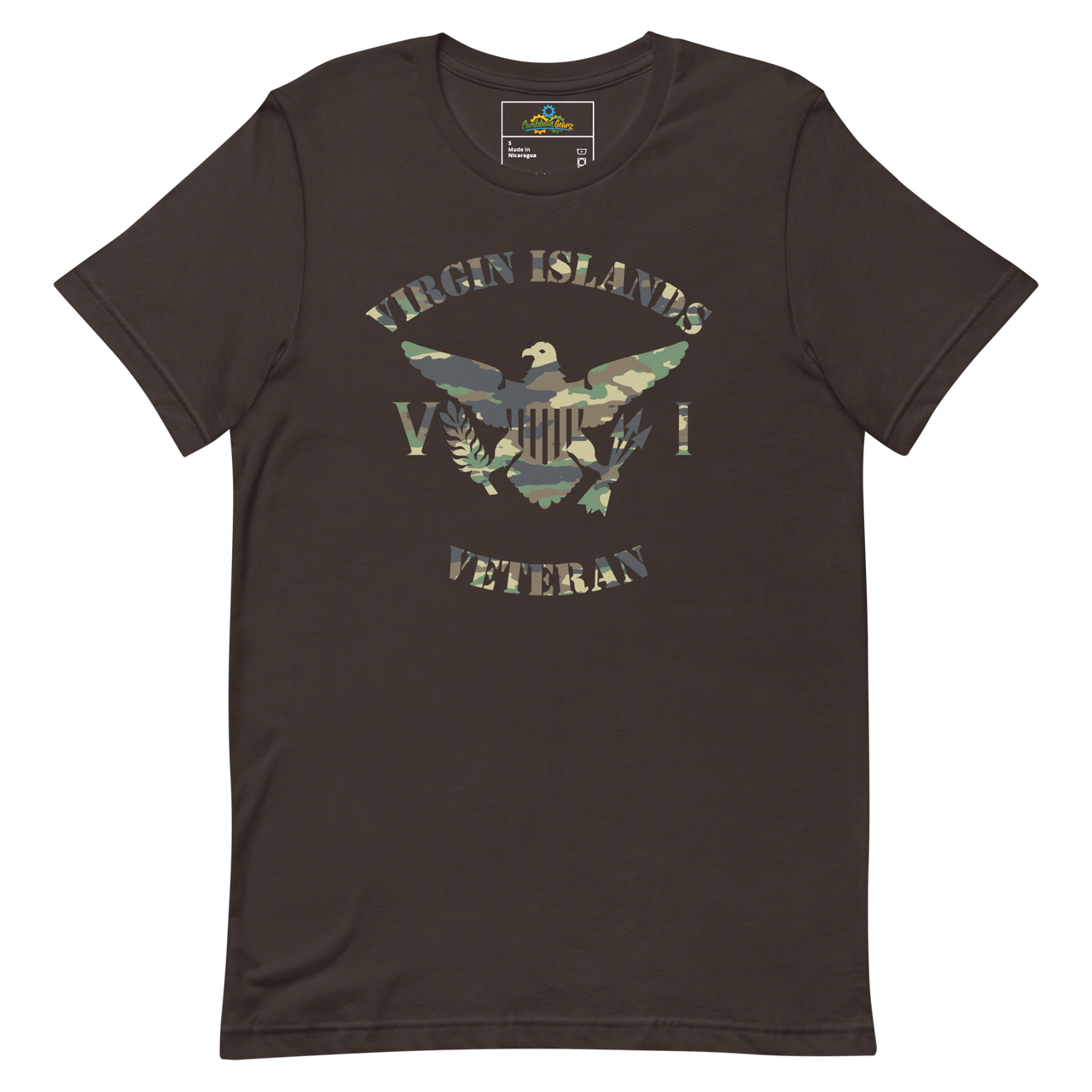 Virgin Islands Veteran Green Camo Unisex t-shirt