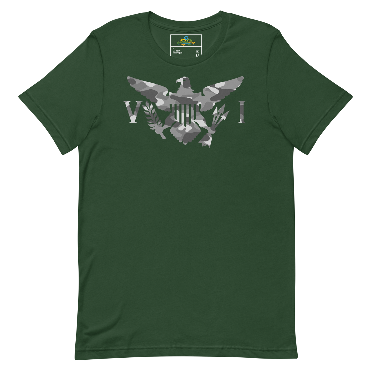 Virgin Islands Flag Snow Camo Unisex t-shirt