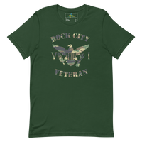 Thumbnail for Rock City Veteran Green Camo Virgin Islands Flag Unisex T-Shirt